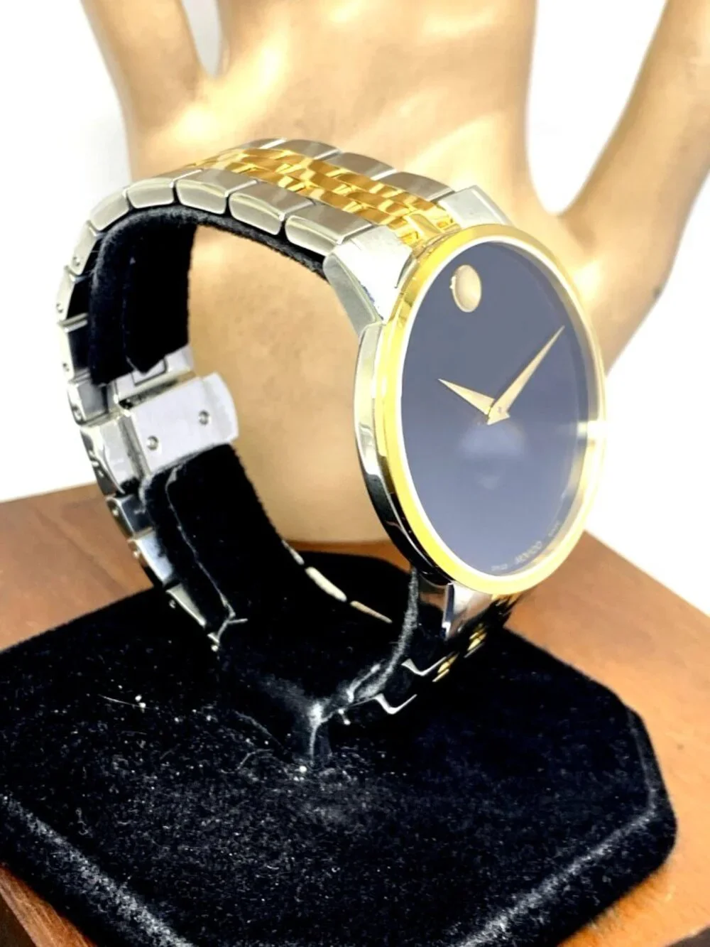 Movado Men's Watch 0607200 Museum Swiss Quartz Black Dial Two Tone Steel 40mm